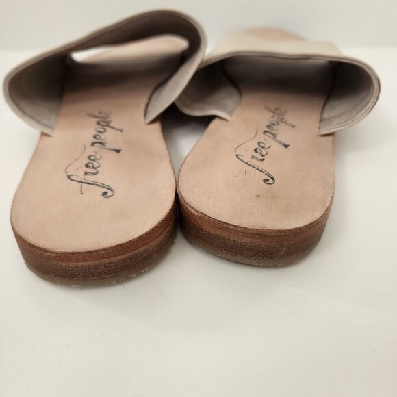 Free People Womens Sandals Size 38 Leather Beige Made In India - Picture 9 of 10